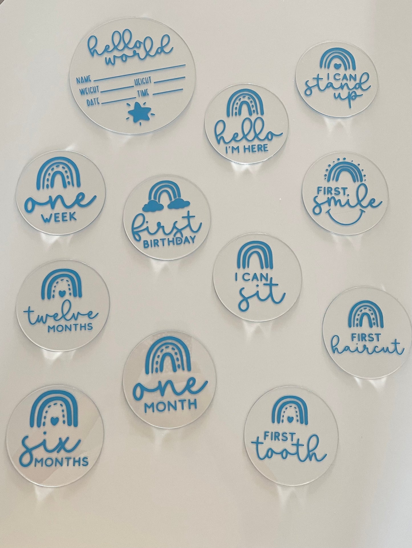 Angol Nyelvű Akril Mérföldkő Lapocskák