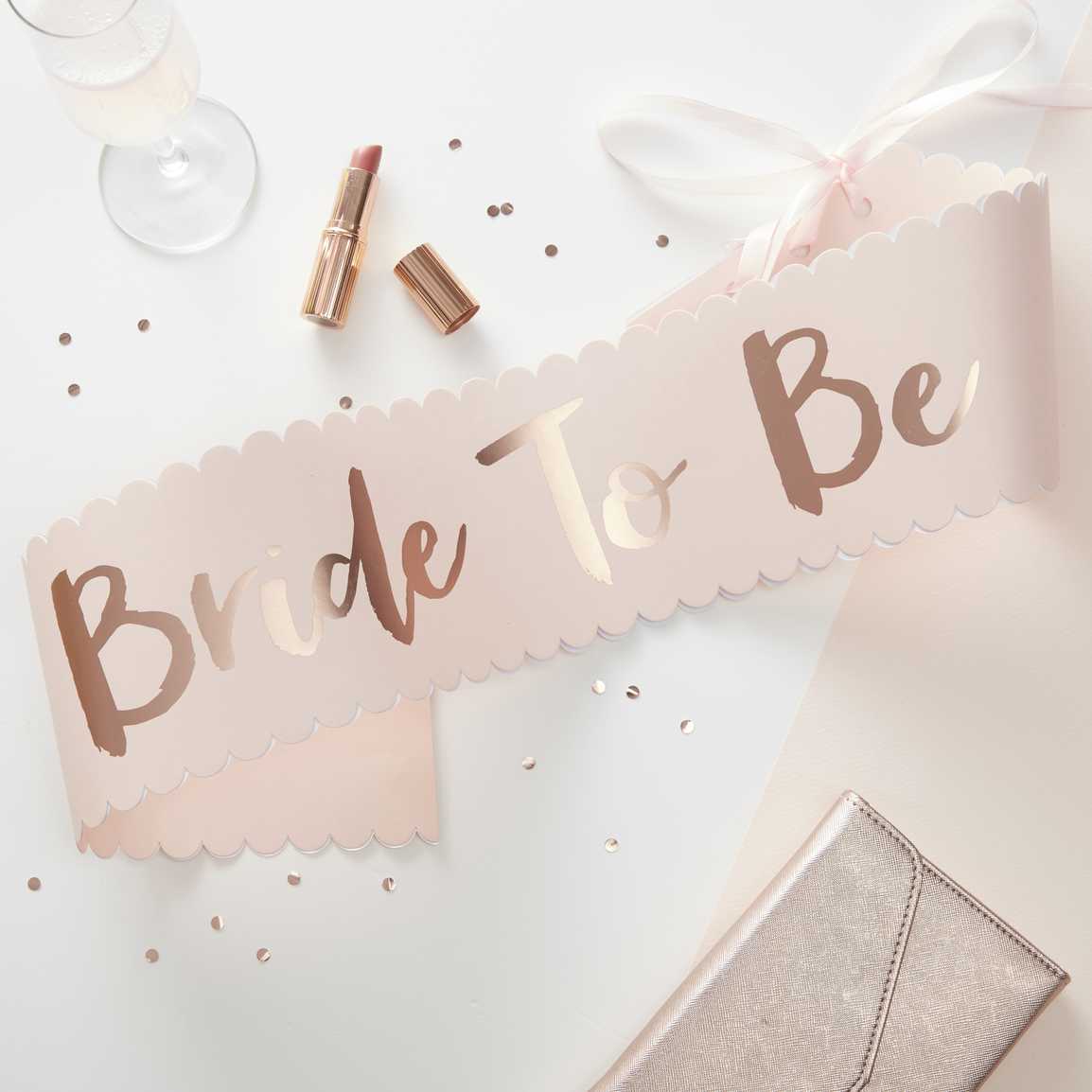 Rosegold Bride To Be Szalag