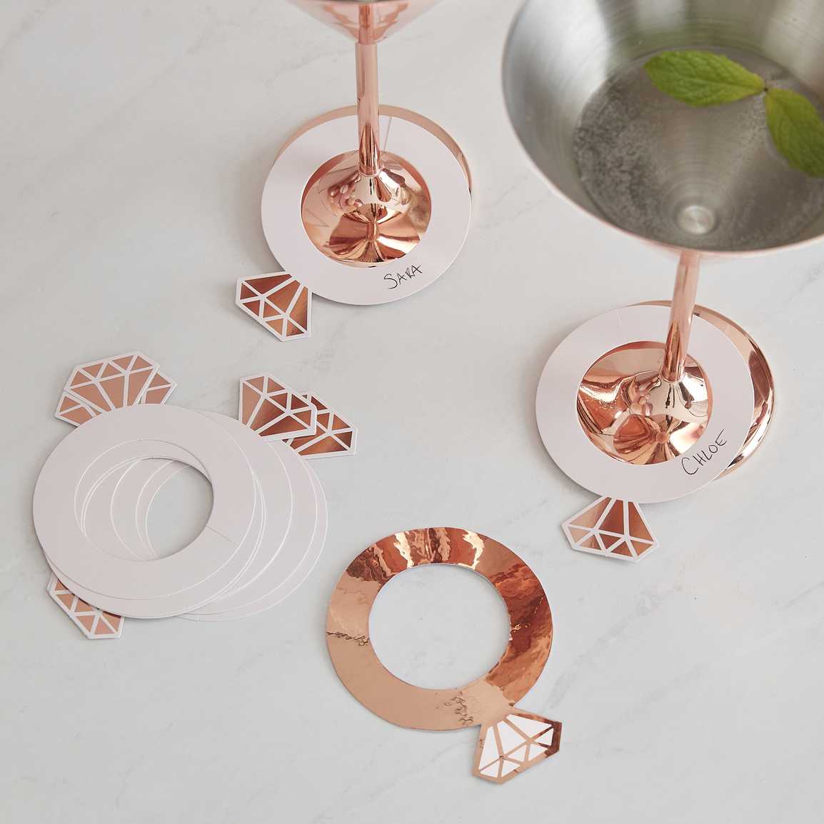 Rosegold Pohárjelölő
