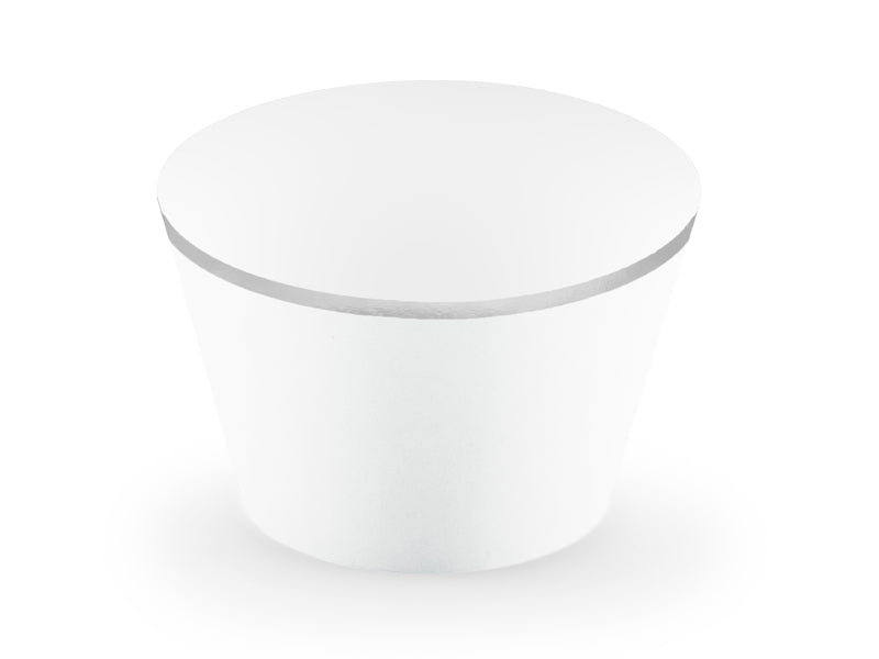 Fehér-Ezüst Cupcake Tartó